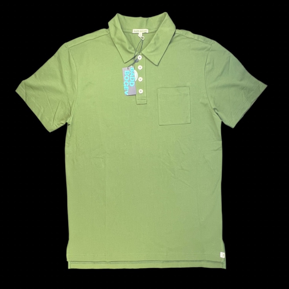 NWT BADD BOGEY Short Sleeve Pima Cotton Golf Polo - S